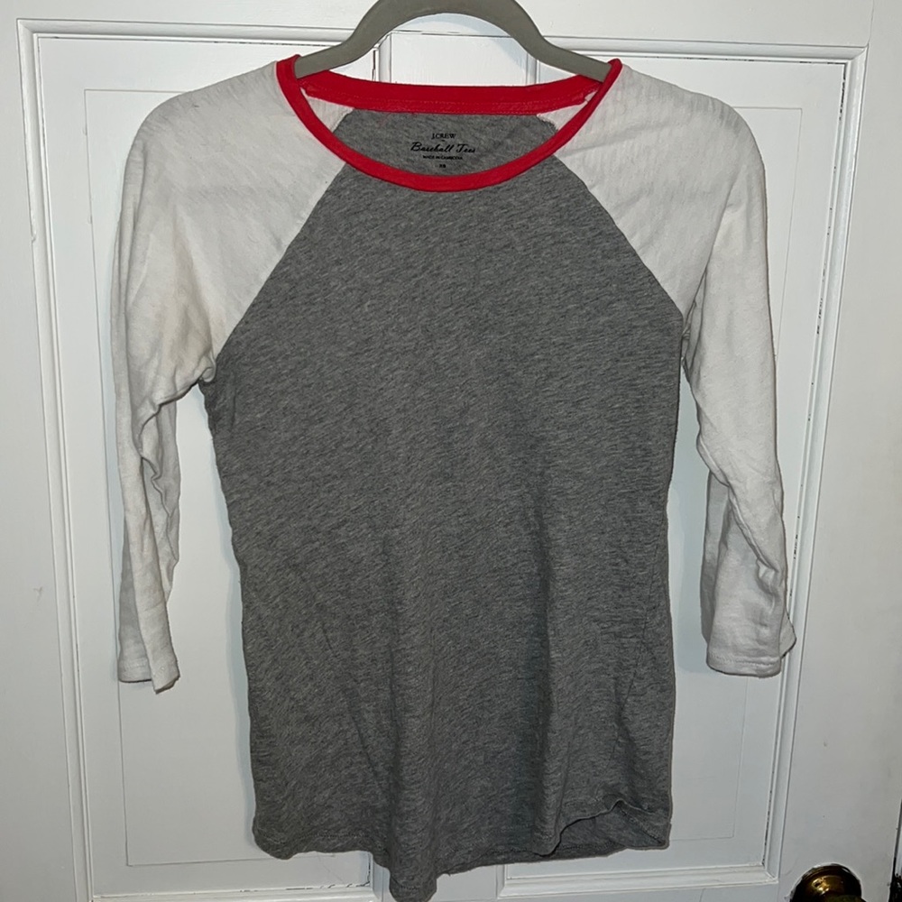 JCrew 3/4 sleeve baseball tee XS